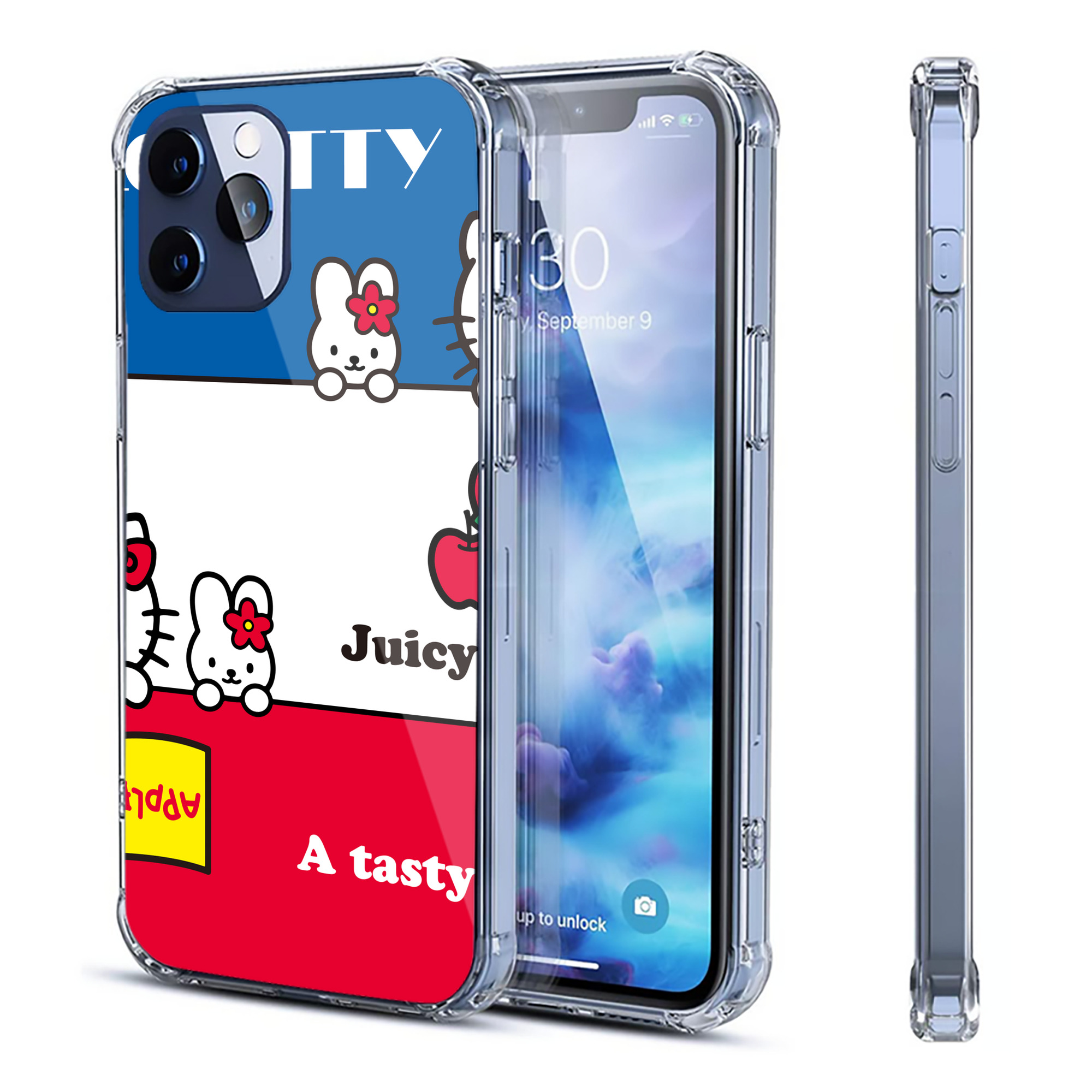 （画像用） Hello Kitty ハローキティ 【iPhone 12シリーズ対応】透明スマホケース（クリアソフトケース）